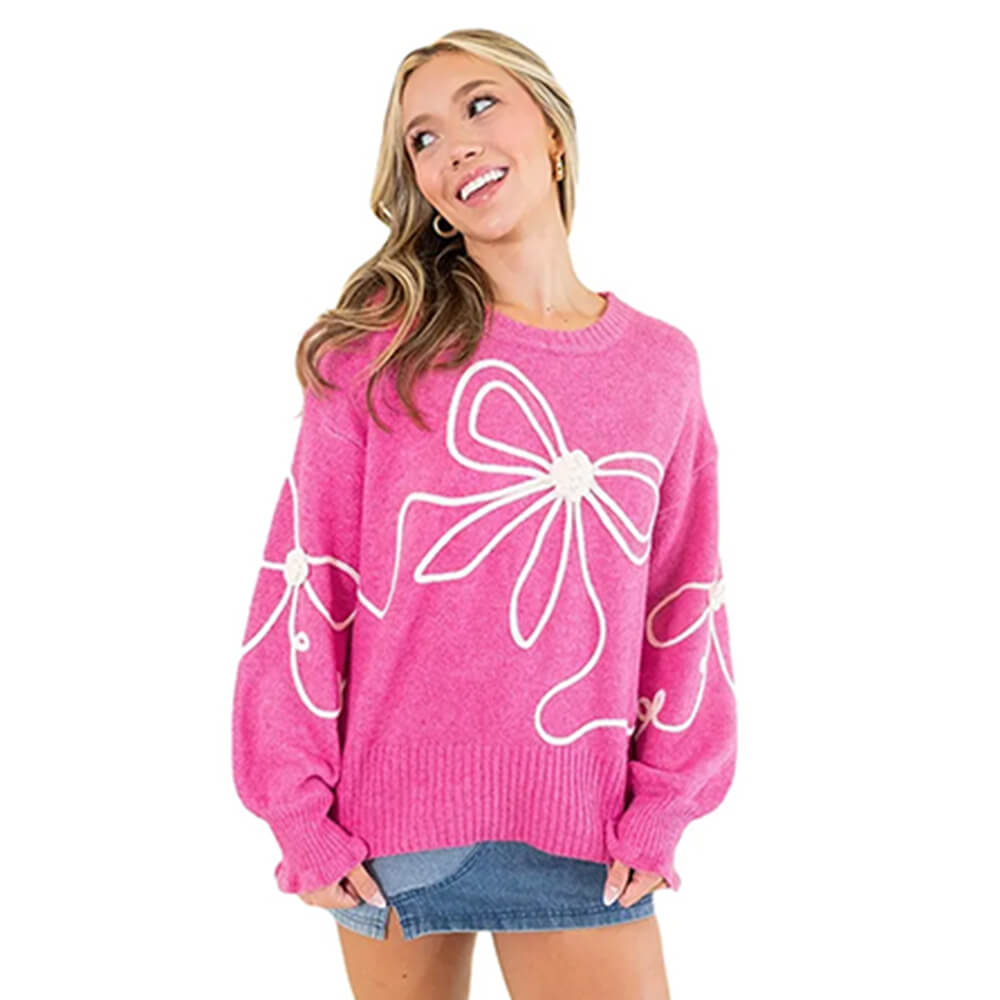 Bowknot Line Art Sweater