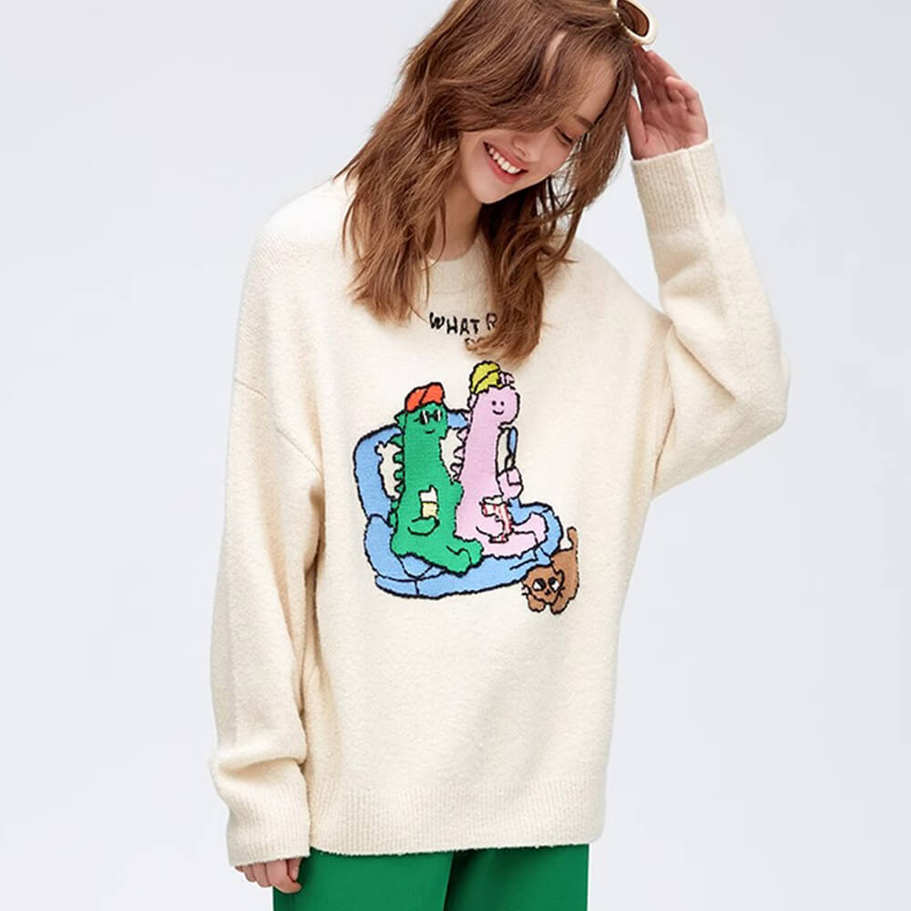 Crocodile Cartoon Sweater