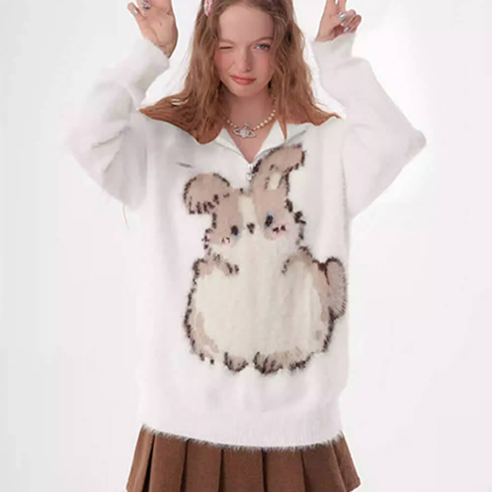 Fluffy Bunny Oversized Sweater