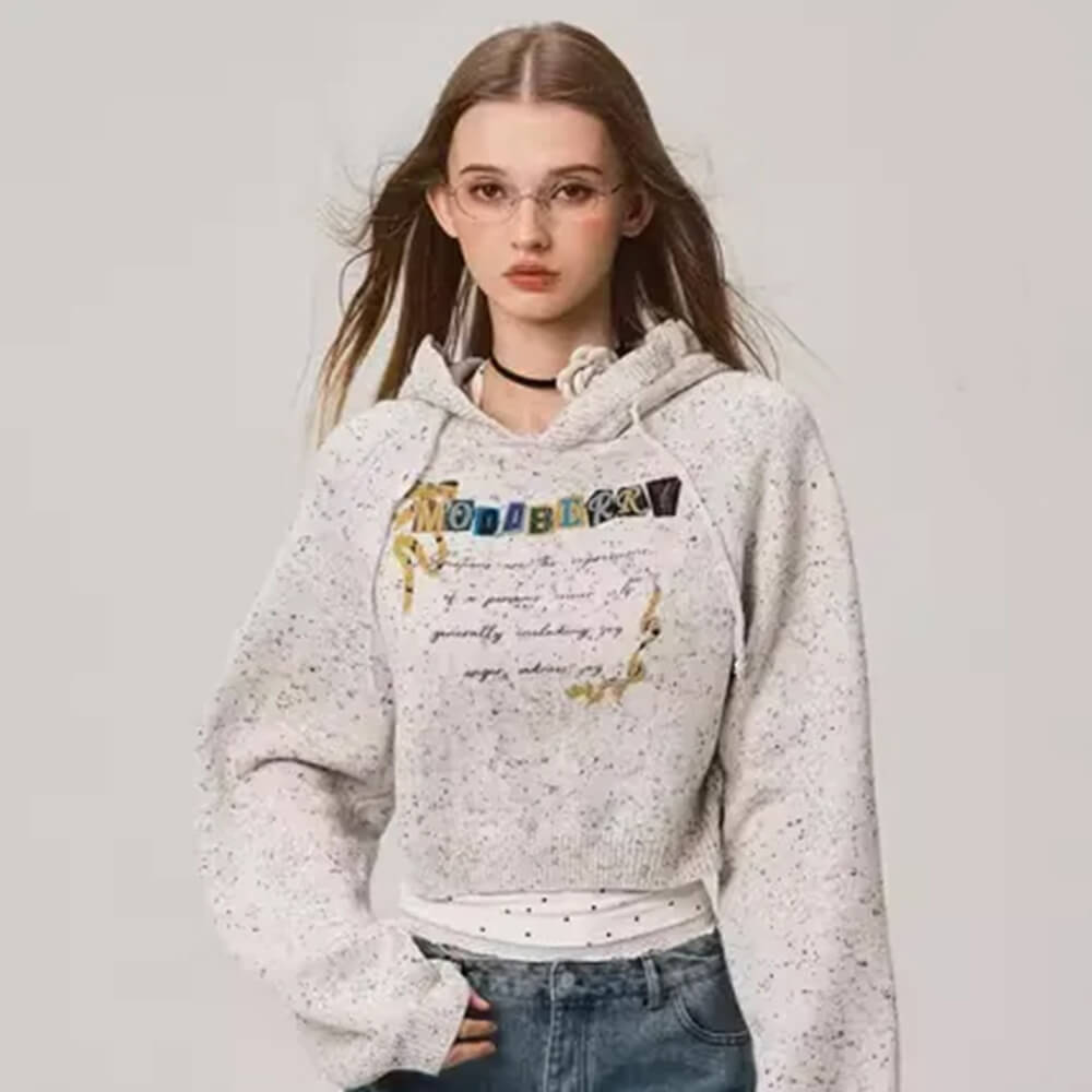Graffiti Print Loose Sweater