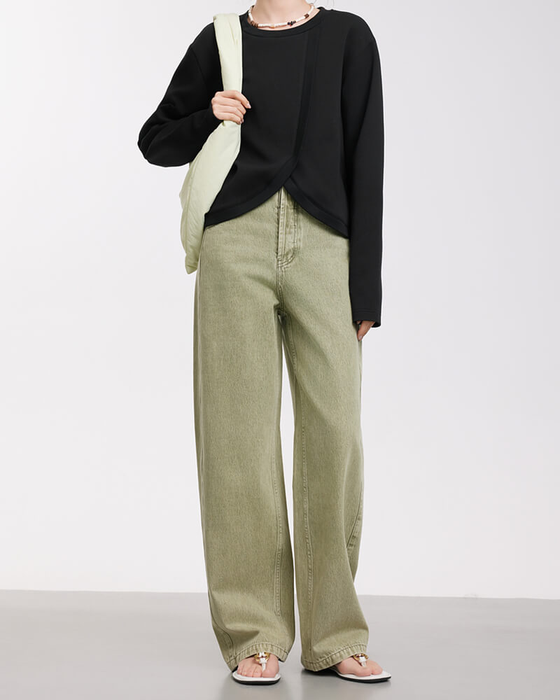 Vintage washed green pants